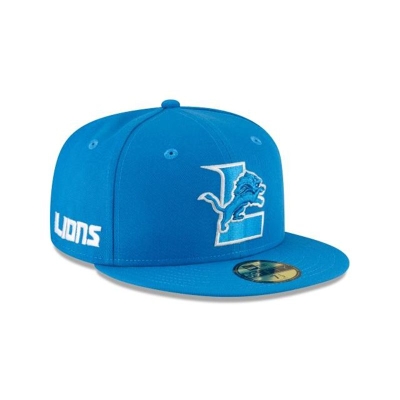 Detroit Lions Gorra | New Era NFL Logo Mix 59fifty Fitted Cap Mexico - Azules